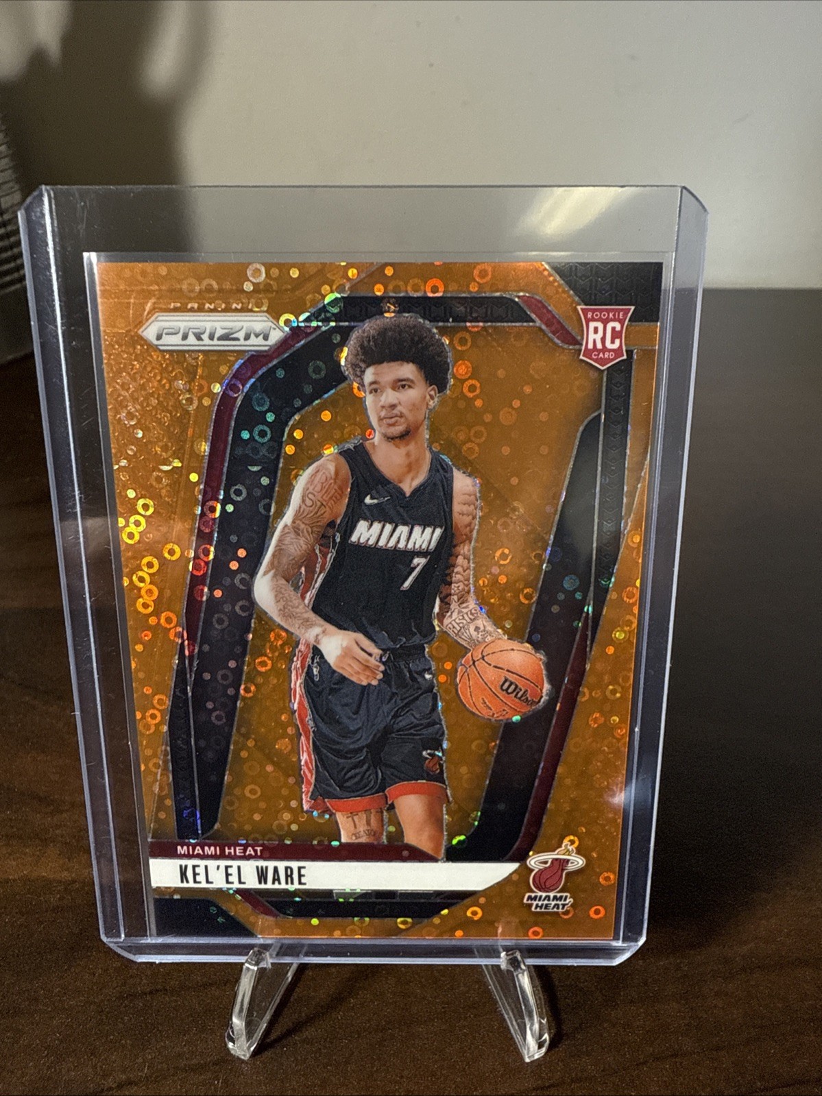 2024-25 Panini Prizm - Kel'el Ware #248 Fast Break Orange Prizm /125 (RC)