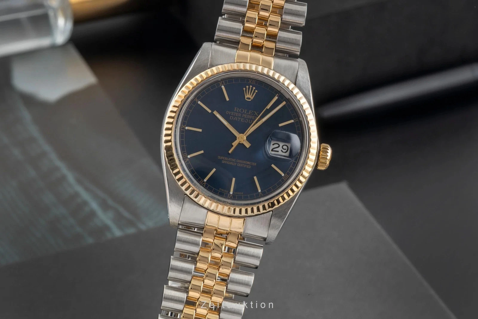 Rolex Datejust 36 Ref. 16013 – Dark Blue Dial Stahl und 18K Gelbgold Automatik