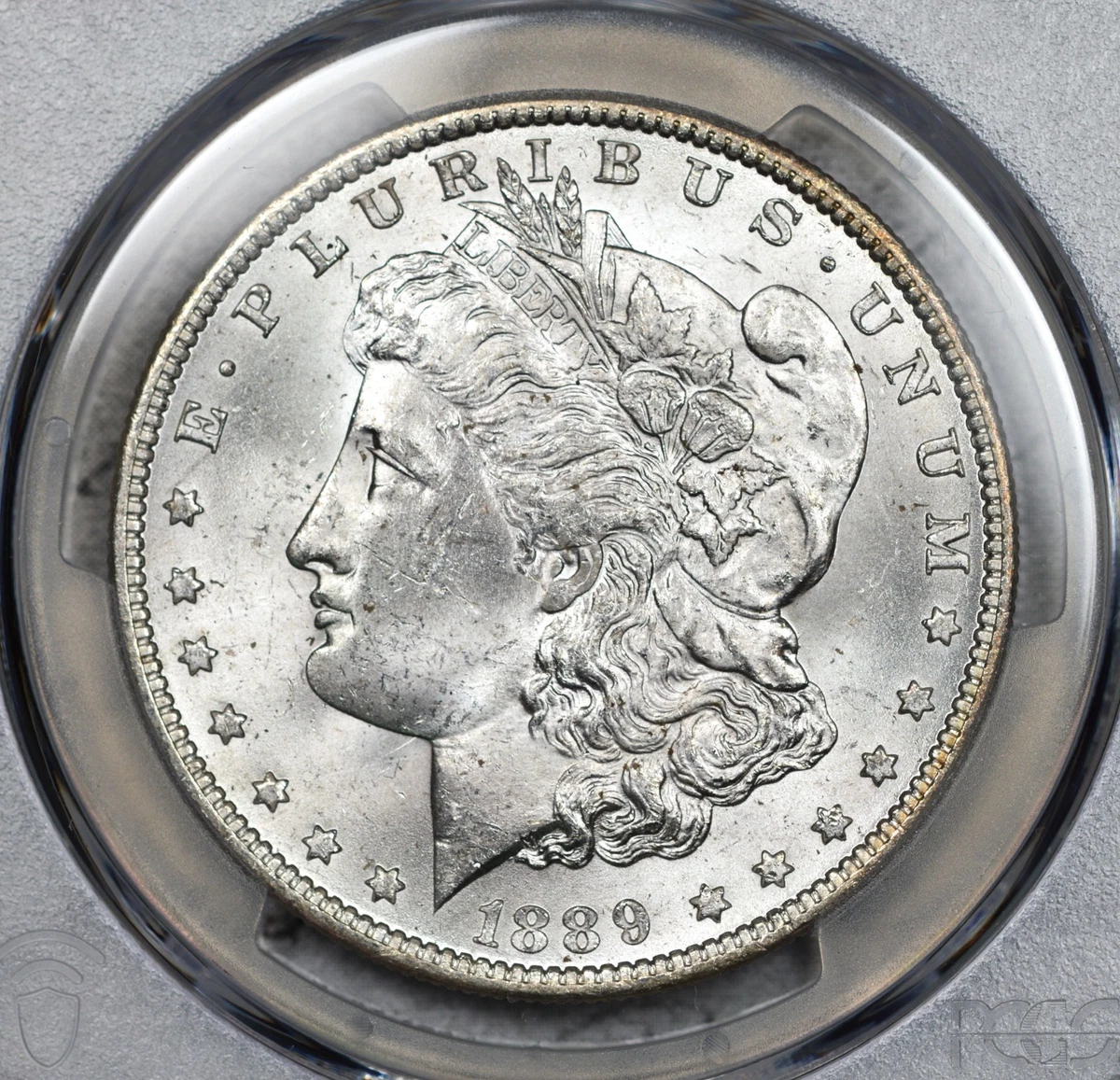 PCGS Certified MS 63 Graded 1889 Year Morgan US Dollars (1878-1921
