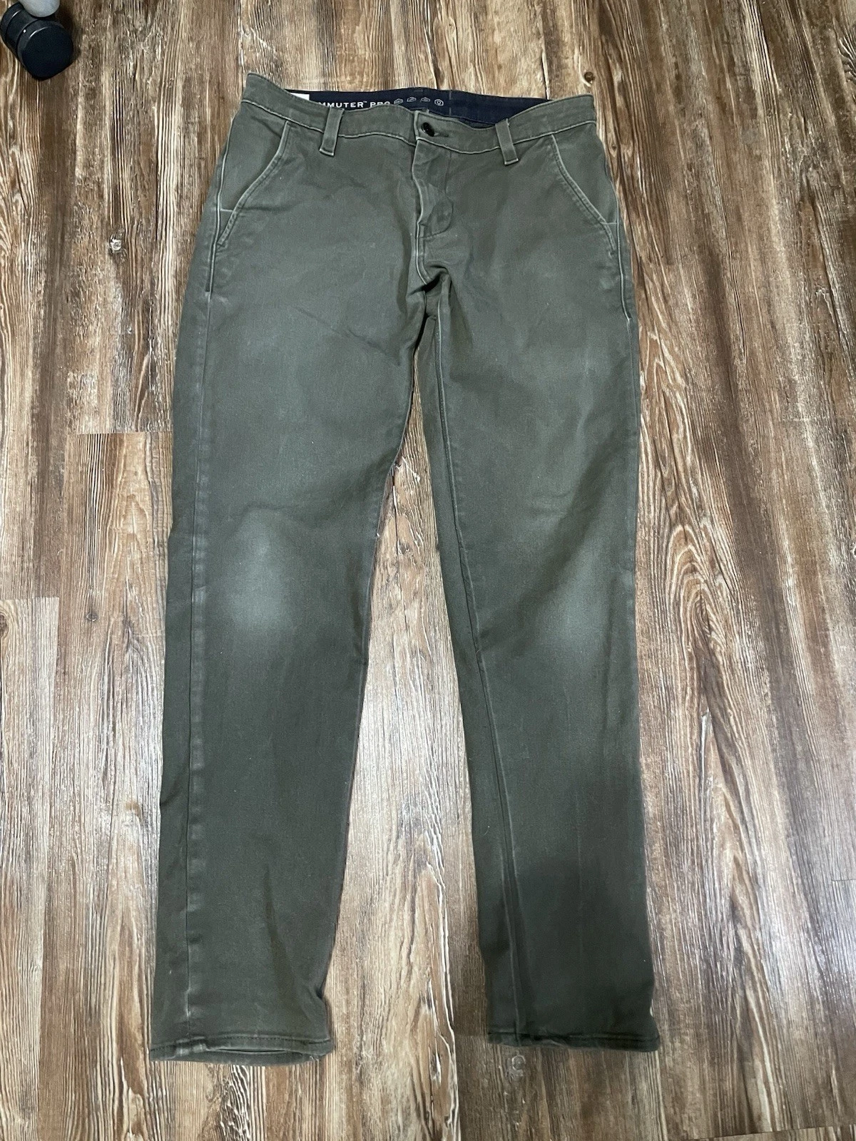 Levis Commuter Pro Chino Pants Olive Green 31x32 Khaki Stretch