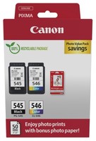 Canon PG-545/CL-546 Photo Value Pack Originale Druckerpatronen Schwarz, Cyan,