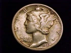 1931-D  Mercury Dime, Very Fine  in Grade.
