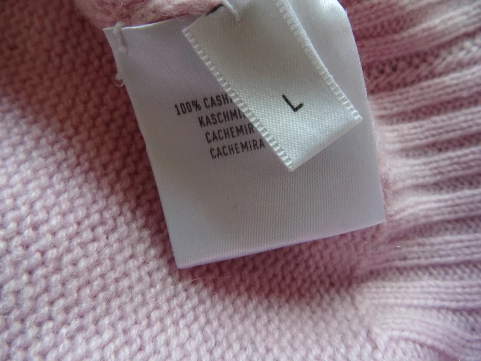 100% Kaschmir dicker Qualität C&A Rosa Rollkragen Rosa Gr. L - Bild 4 von 4