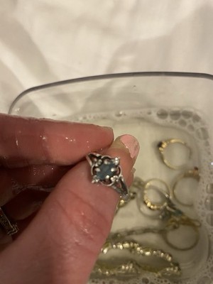 Bluestone Estate Sterling Silver Ring. Marking On Silver 925 ￼￼￼