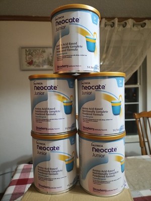 5 Cans - Nutricia Junior Jr Strawberry w/Prebiotics 14.1 oz/can exp 08/12/2026