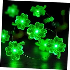 St Patricks Day Decorations 3D13Ft 50LED Shamrock String Light, St Green
