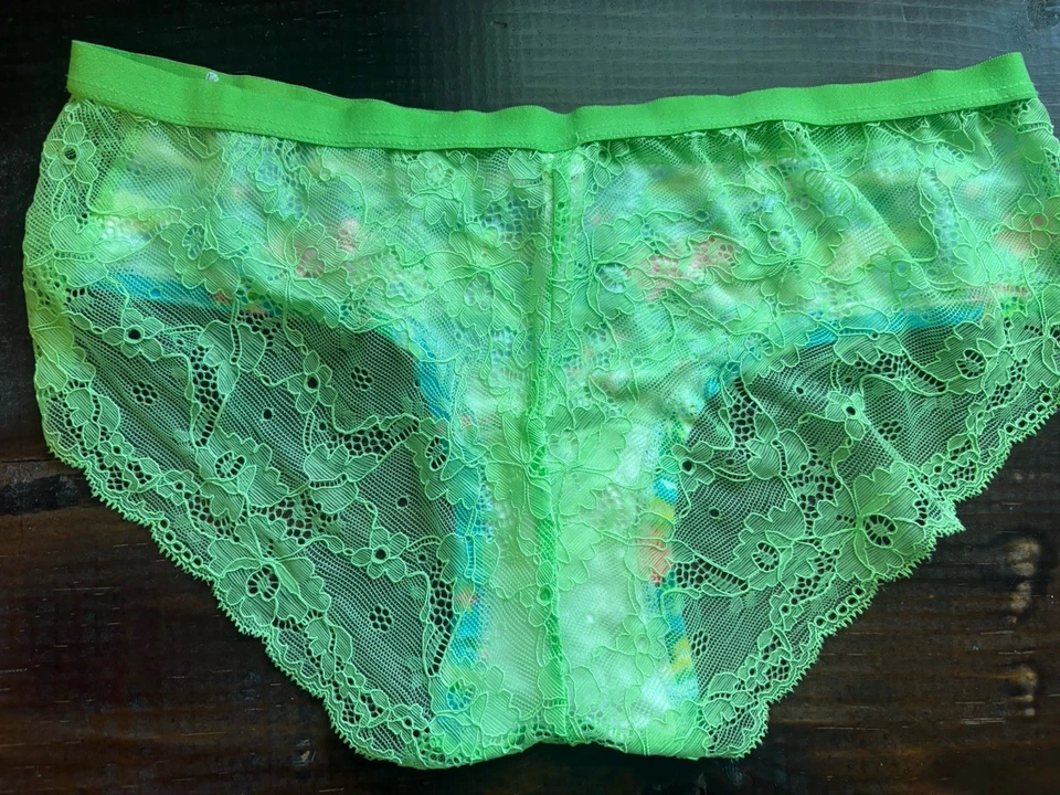 Vtg Y2K Xhilaration Intimates Cotton Blend Frilly Tropical Theme Panties S NWOT - Image 2 of 4
