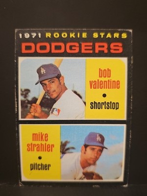 1971 Topps #188 Bobby Valentine / Mike Strahler RC DODGERS 