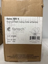 Fantech PBV4 damper box with 7 Inch ceiling grill for 4 inch duct