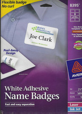 Avery 8395 Laser Inkjet Name Badges White 2 1...