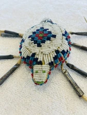Plains Indian Umbilical Cord Beaded Fetish/Amulet