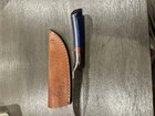 Customized Damascus Fixed Blade Knife Blue — photo 4