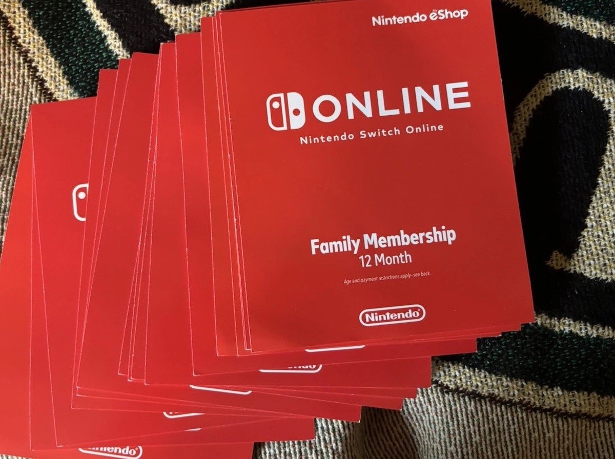 Gift Card Membership Card Family Nintendo Switch Online Membership