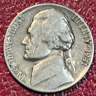 VG 1941 S (LARGE S) JEFFERSON NICKEL -OLD US COIN-FEB706 | eBay