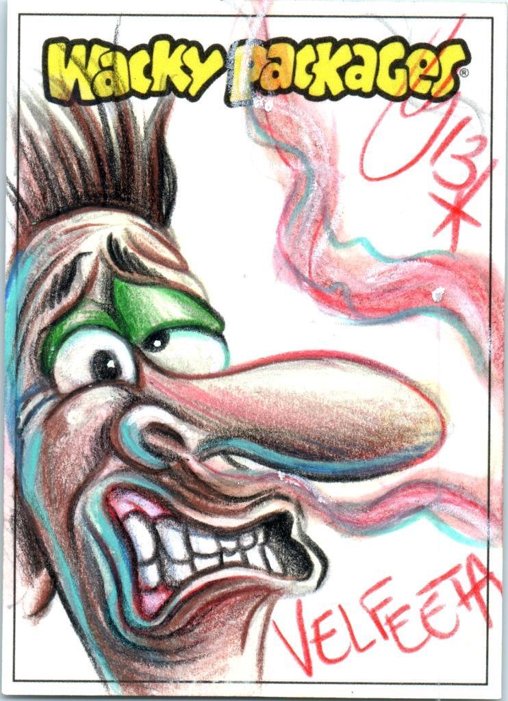 2024 WACKY PACKAGES ANS ARTIST SKETCH CARD VELFEETA by Greg Trieze