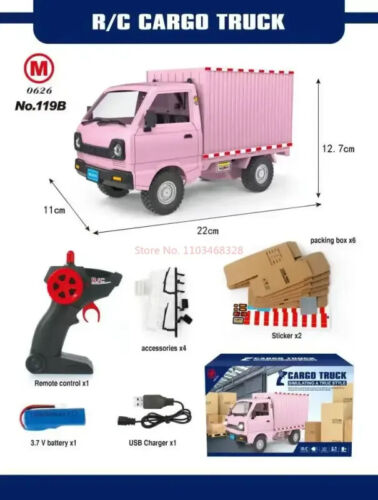 1:16 WPL D12 ferngesteuertes elektrisches Spielzeug RC Auto Wuling Hongguang Simulation - Bild 29 von 34