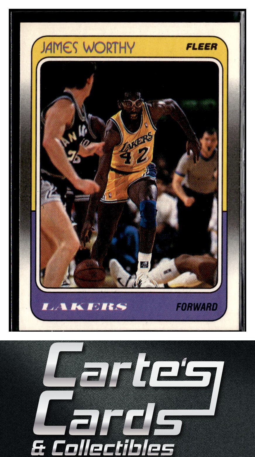 James Worthy 1988-89 Fleer #70 Los Angeles Lakers Hall of Fame