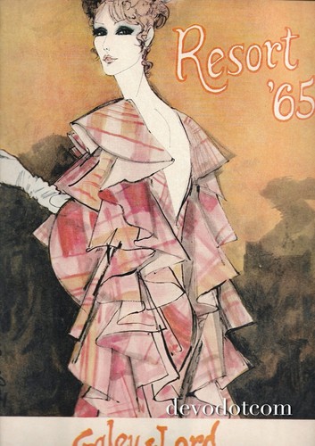 60's Saul Bolasni Illustrated Galey & Lord Fashion Ad 1964 - Picture 2 of 2