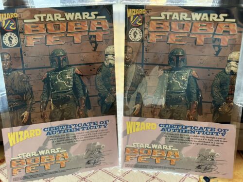 Star Wars Boba Fett Wizard 1/2 #1 Bradstreet Variant (w/ CERT OF AUTHENTICITY) - Picture 1 of 4