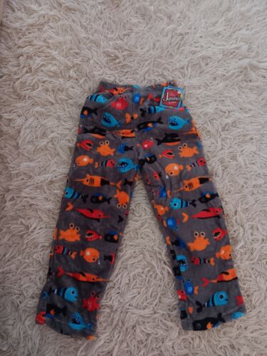 Jamminz FISH theme Boys Pajama Sleep Pants Size 8 Plaid Soft Cozy Fleece
