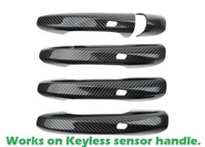 Carbon Fiber Print 4 Keyless Cut Handle Cover Fits 17-23 W213 E200 E250 E300 E53