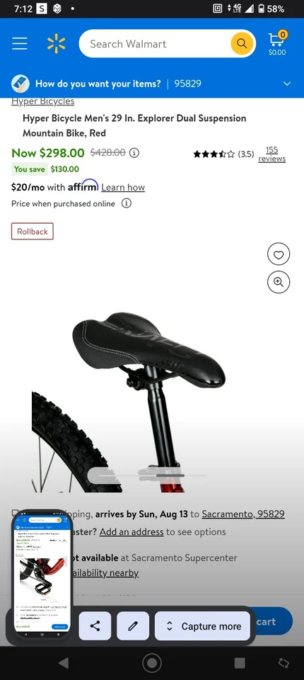 Bicicleta de montaña Hyper 29" Explorer de doble suspensión para hombre - roja (HYP-T29-1200) Foto 3 de 4