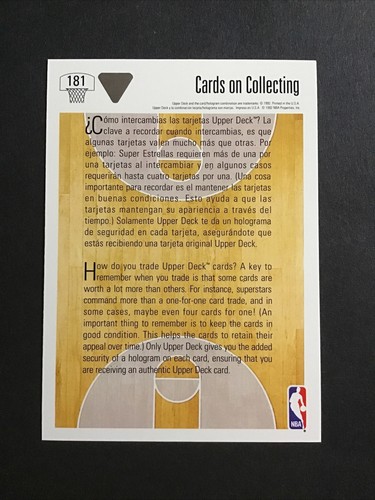 1992-93 Upper Deck European #181 Michael Jordan - CARDS ON COLLECTING - 7779 - Picture 2 of 2