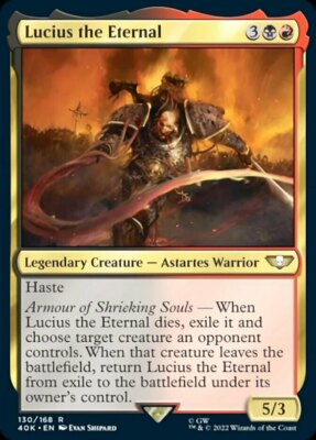 x1 Lucius the Eternal R MTG Commander: Universes Beyond: Warhammer 40,000 M/NM, 