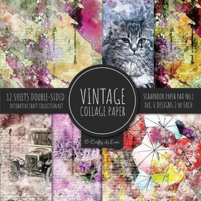 Vintage Collage Paper for Scrapbooking (Paperback)