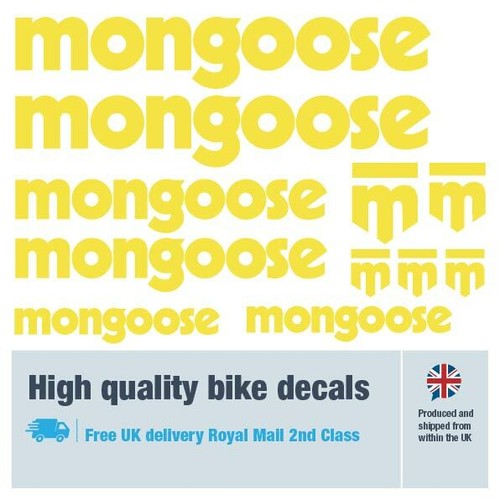 Mongoose bike labels / decals with free bike protection (26 pack) - 20 colours - Picture 11 of 29