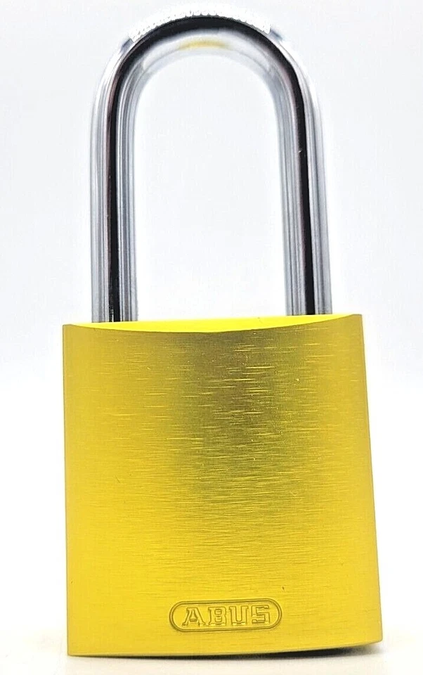 LOT OF 2 BRADY 105904 72/40HB40 Yellow Abus Aluminum Padlock Titalium Lock Body - Image 2 of 4