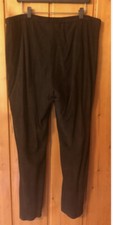 WOMENS TERRY LEWIS DARK BROWN SUEDE LEATHER PANTS PLUS SIZE 22 EUC FABULOUS