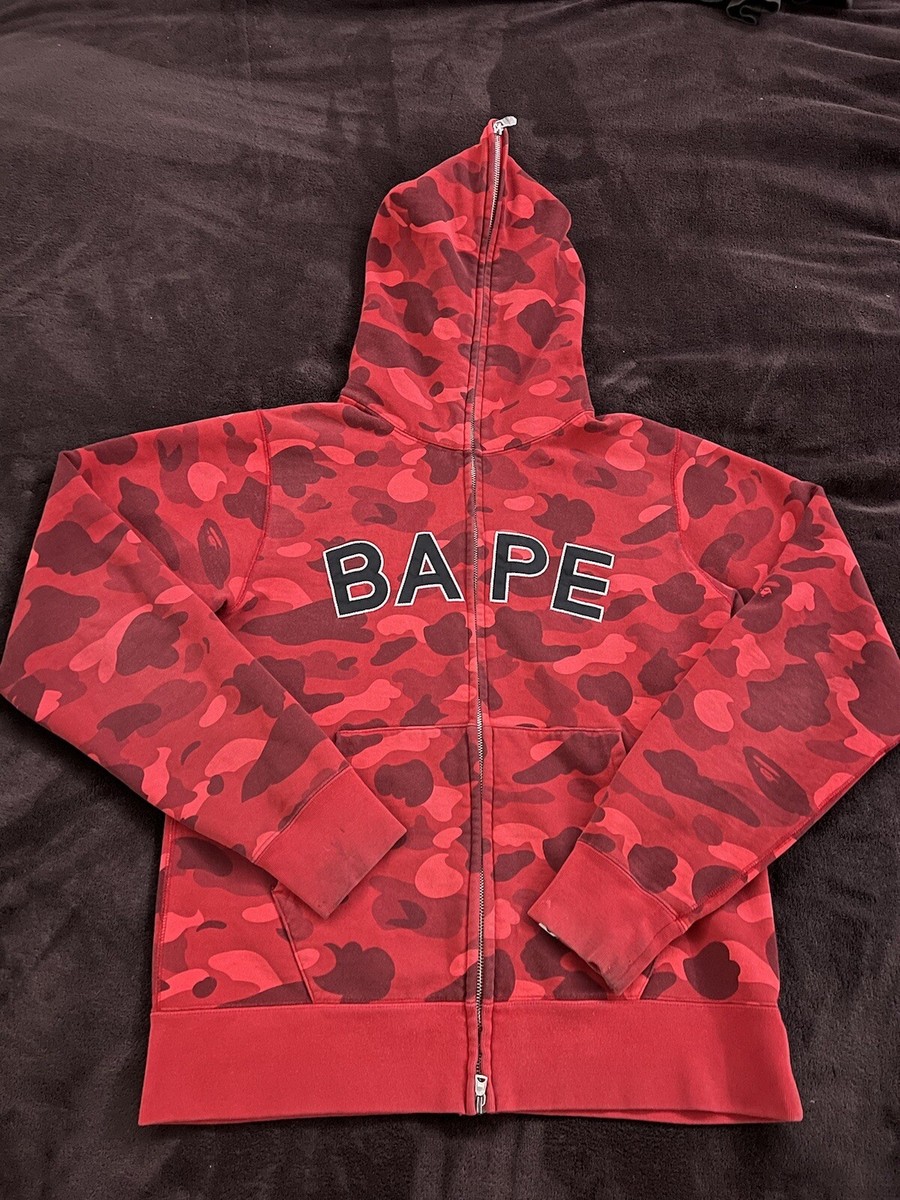 A Bathing Ape Red Camo Bape Hoodie | eBay