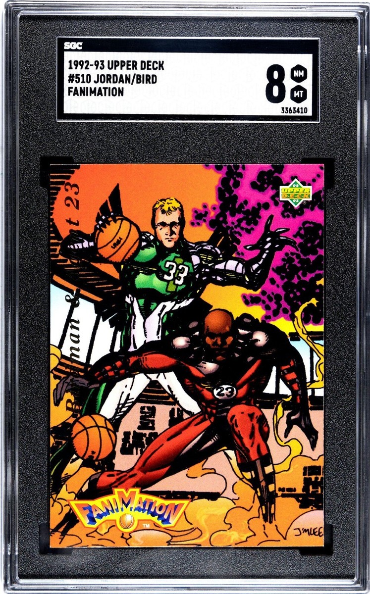 92-93 Upper Deck #510 Michael Jordan / Larry Bird Fanimation 92-93 Upper Deck #510 Michael Jordan / Larry Bird Fanimation