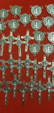 CHRISTIAN CATHOLIC 20 PCS CROSS ROSARY Center FOR SAINT BENEDICT