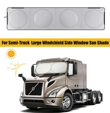 For Big Semi Truck Volvo VNL Windshield Side Window Sun Shade Foldable Cover
