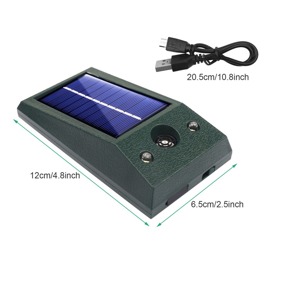 solar power ultrasonic pest animal repeller outdoor Pest Cat Mice Deer