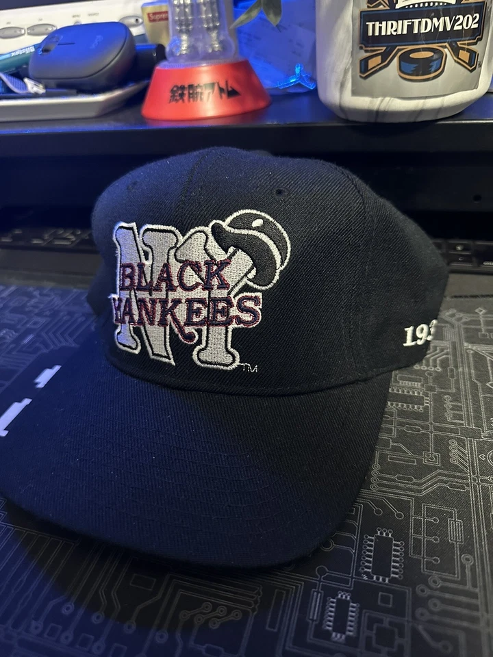 De colección New York Yankees SnapBack Liga Negra Gorra Yankees Negra Raro Velcroback Foto 2 de 4