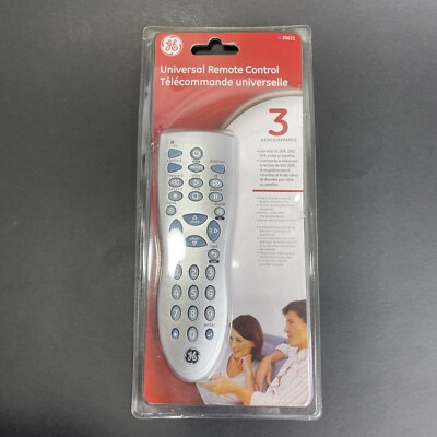 GE 20621 Universal Remote Control 3 Devices, All Major Brands, TV DVD VCR