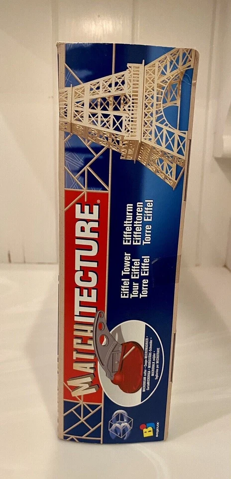 Vintage Matchitecture Eiffel Tower Paris Wood Building Kit Factory Sealed #6611 - Image 4 of 4
