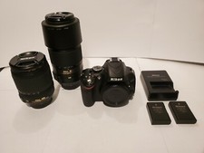 NIKON D5100 16.2MP DIGITAL SLR CAMERA 2 LENS 18-105MM AND 55-300MM