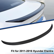 Custom For 2011-2016 Hyundai Elantra Sedan Rear Trunk Spoiler Wing Gloss Black Custom For 2011-2016 Hyundai Elantra Sedan Rear Trunk Spoiler Wing Gloss Black