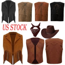 US Kids Medieval Vest Halloween Cosplay Party Lace-up Steampunk Gothic Waistcoat