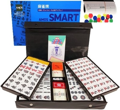 Taiyo Giken Mahjong Set mit Scorebook & 20 Chips große Spielsteine...