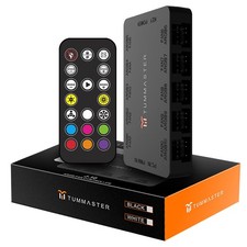 ARGB Fan HUB 5V-3Pin LED Hub 4 Pin PWM Fan Controller RF Remote J-10  Bl