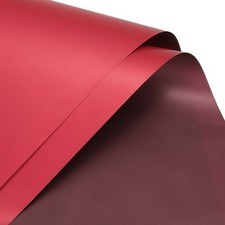 Double Sided Color Flower Wrapping Paper Wine 22.8"x22.8" Waterproof 10Pcs