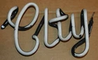 Vintage City 9.5 " Neon Sign Glass Tube Tubing Replacement Part Section Parts
