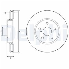 2x Delphi Scheibenbremse vorne 43512F4051 26272356
