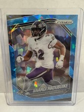 Nnamdi Madubuike 2025 Panini Prizm #22 Blue Ice 46/99 Baltimore Ravens