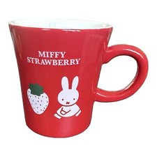 Miffy Strawberry Red  White Mug Dick Bruna Japanese Label MPN 404161
